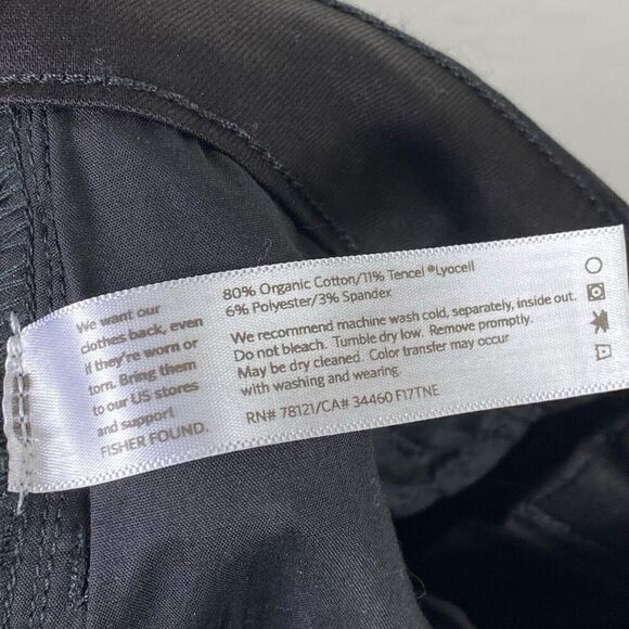 Eileen Fisher Black Mid Rise Skinny Jeans Size 4 - Picture 5 of 5